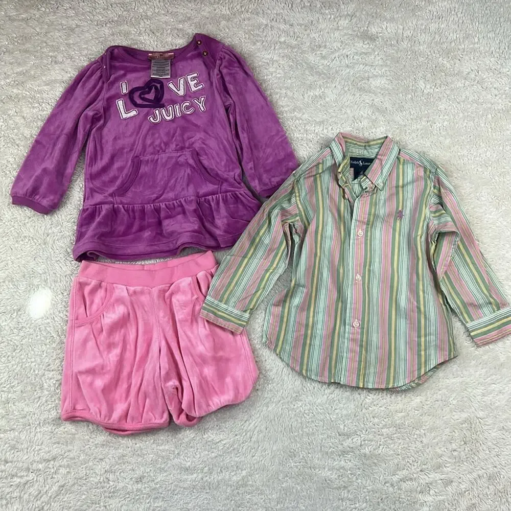 Girls 18m - 24m bundle 10 items Juicy, Ralph Lauren, Diesel, Little Lass - Picture 6 of 11